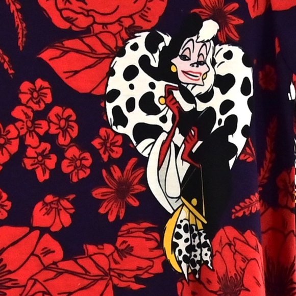 LULAROE Cruella De Vil Irma Short Sleeve Top #AQ9 - Picture 4 of 7